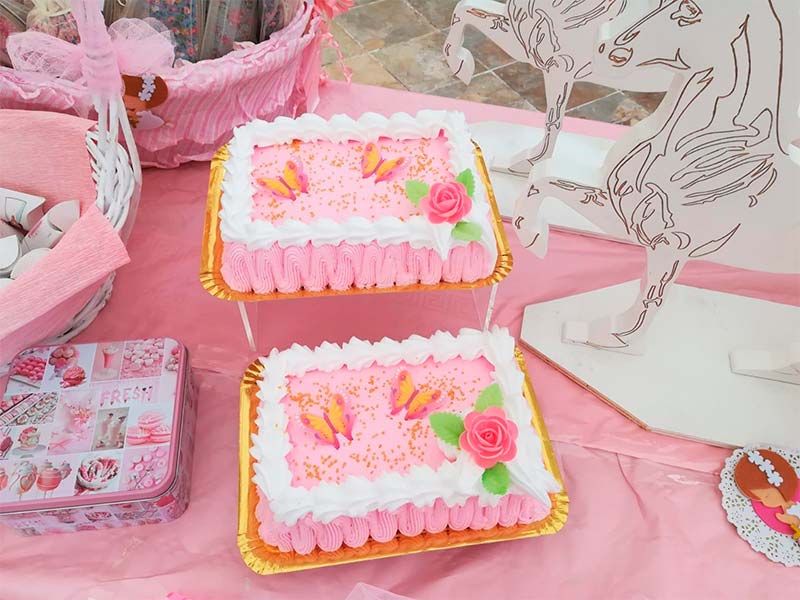 Pastelería La Golosa pastel rosa